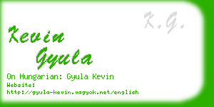 kevin gyula business card